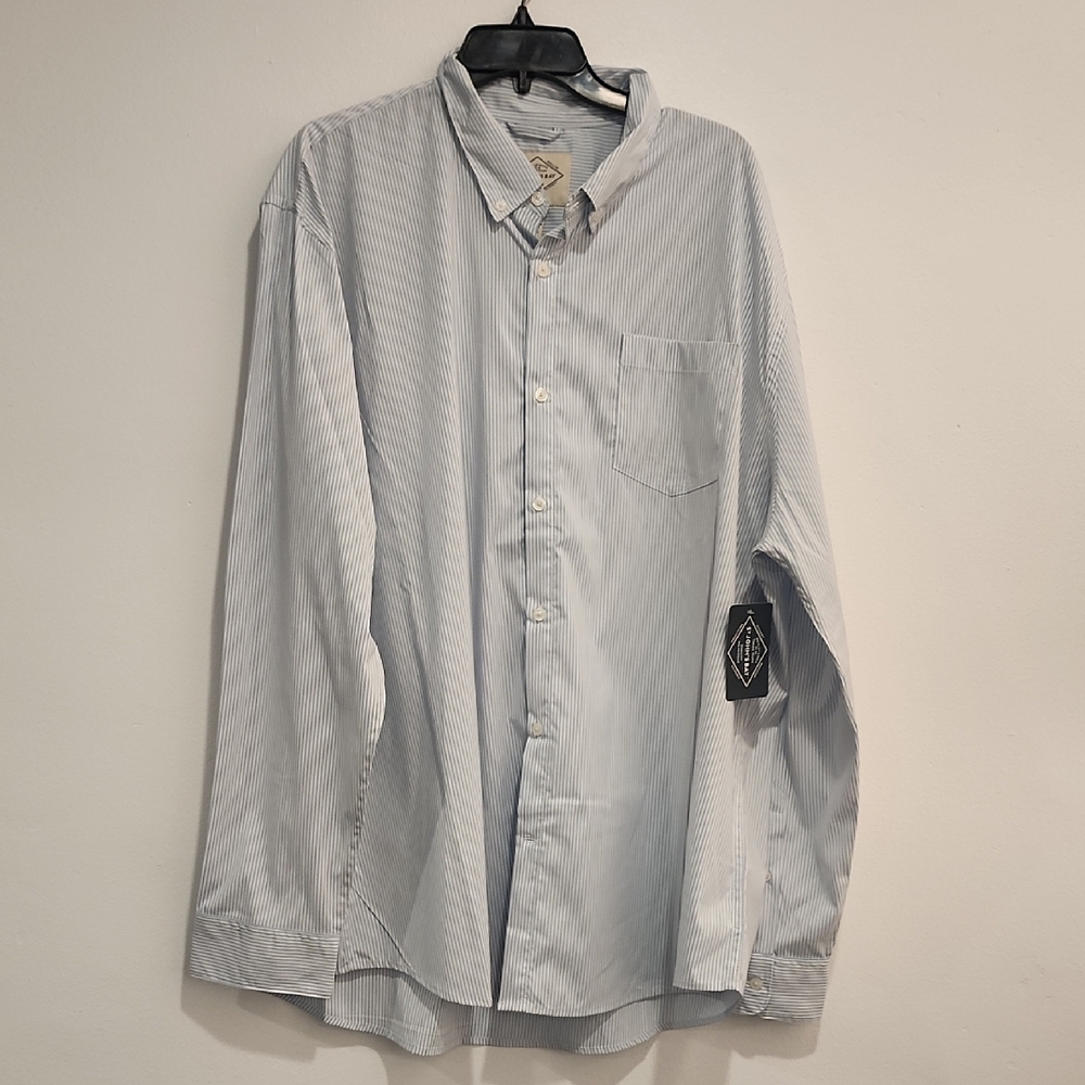 St. John's Bay Blue Cotton Casual Shirt